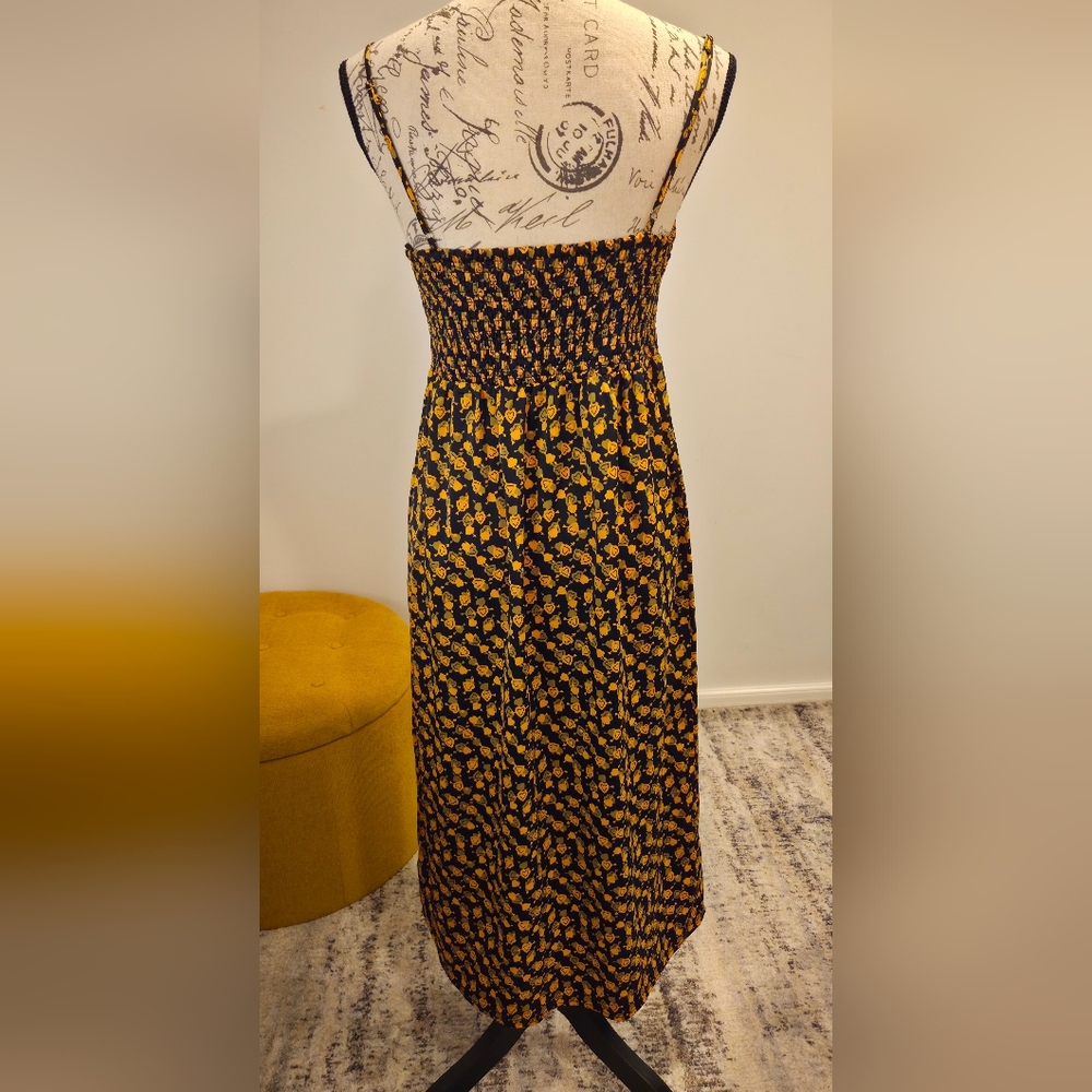 Urban Outfitters Black and Orange Midi Dress - Picture 10 of 16